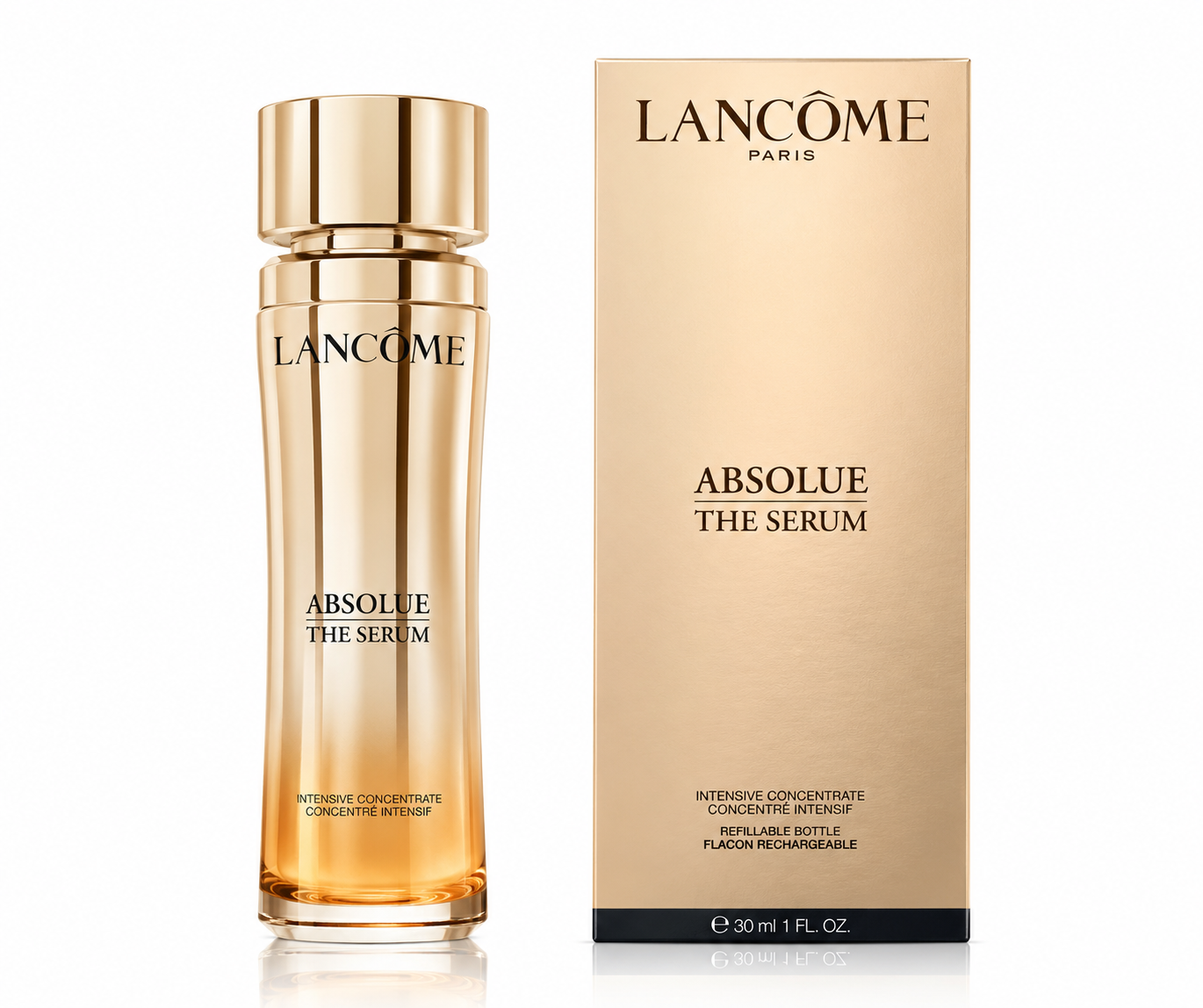 Lancème Absolue The Serum bottle and packaging on a white background