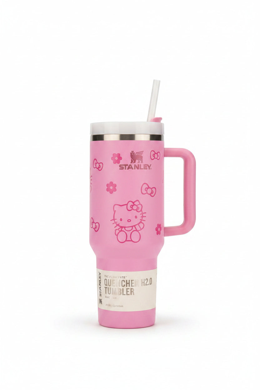 Stanley Quencher H2.0 Flowstate 40oz Tumbler, Pink Floral Limited Edition