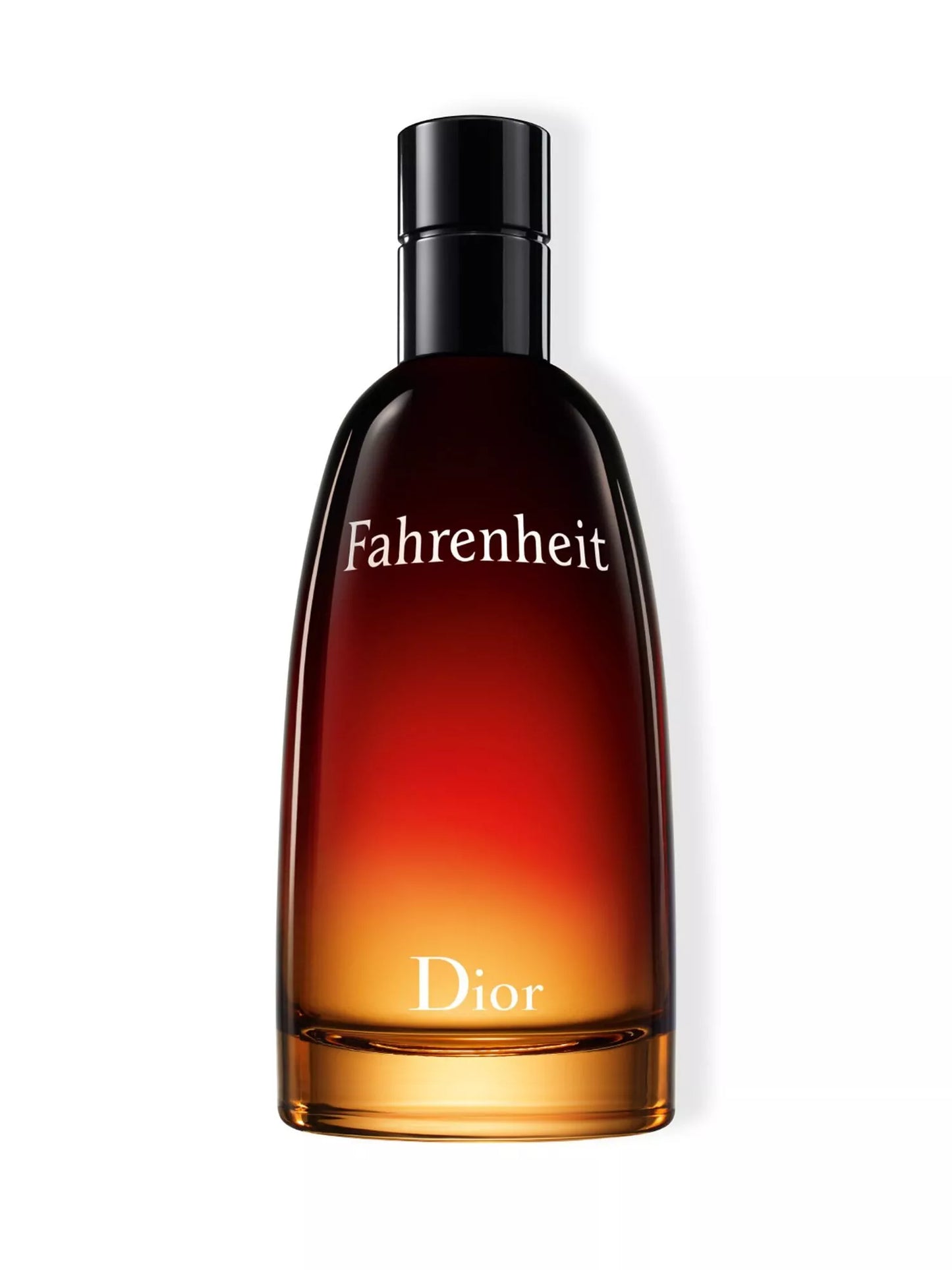 Dior Fahrenheit perfume bottle with gradient design on a white background
