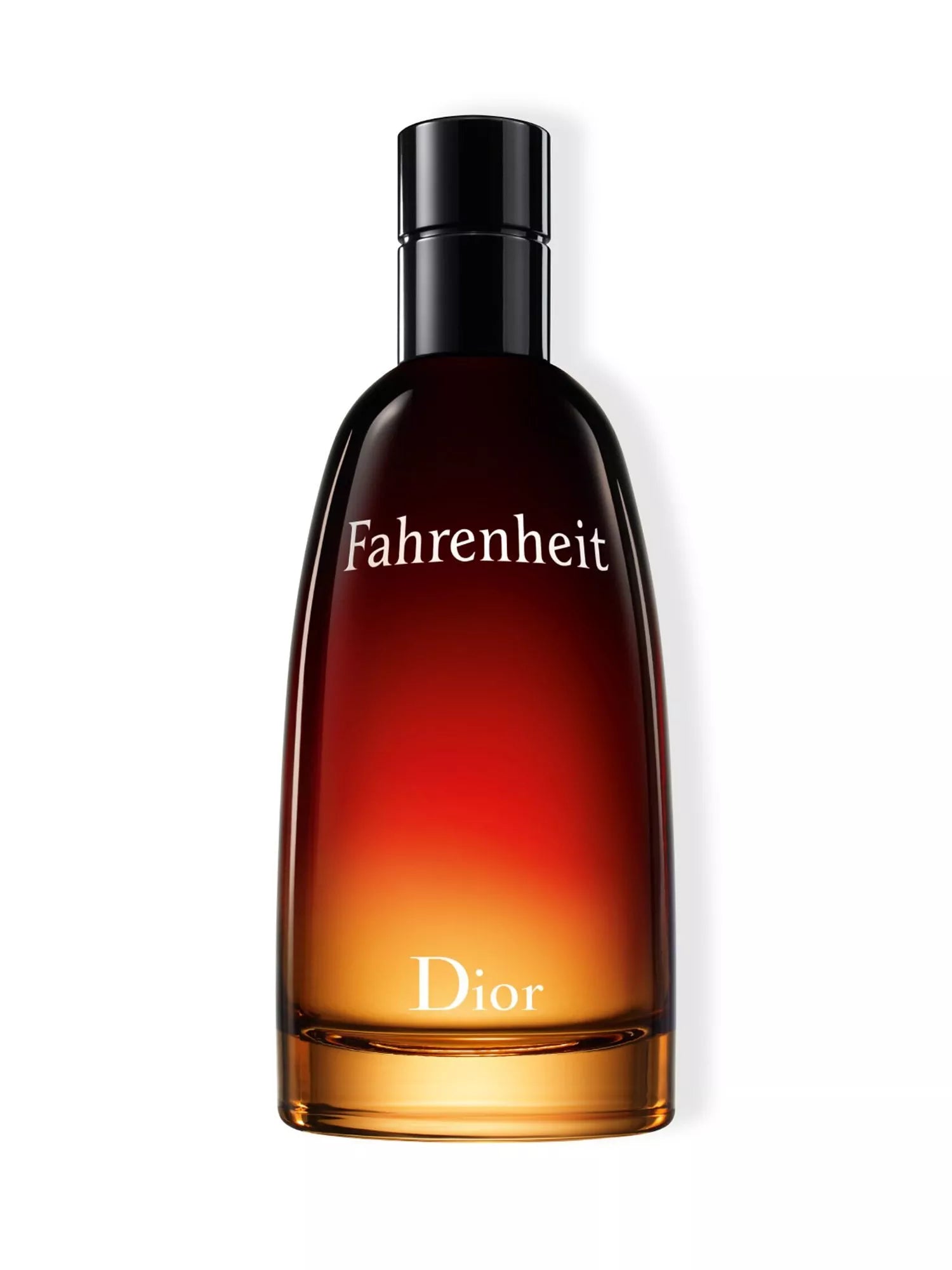 Dior Fahrenheit perfume bottle with gradient design on a white background
